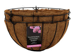Traditional Wire Wall Hanging Baskets - Twin Pack