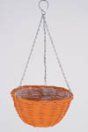 Orange Wicker Hanging Basket