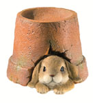 Rabbit Pot Garden Ornament
