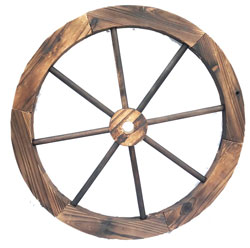 60cm Ornamental Wooden Cart Wheel