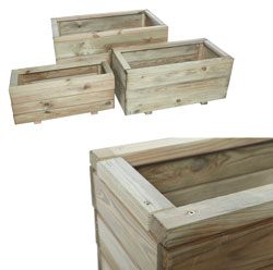 Wooden Planter Boxes Set of 3