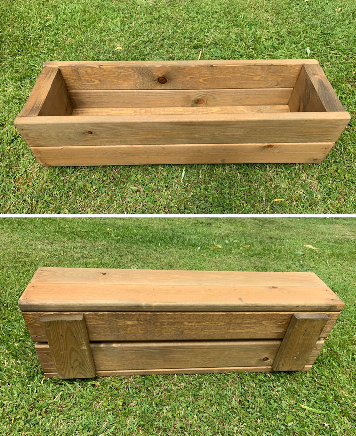 Balcony Wooden Trough Planter 600mm