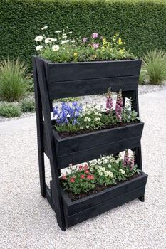 3 Tier Wooden Ladder Garden plant Planters Medium