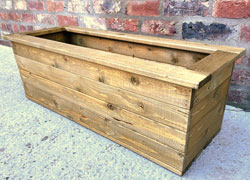 Extra Large Wooden Trough Planter Box 110cm