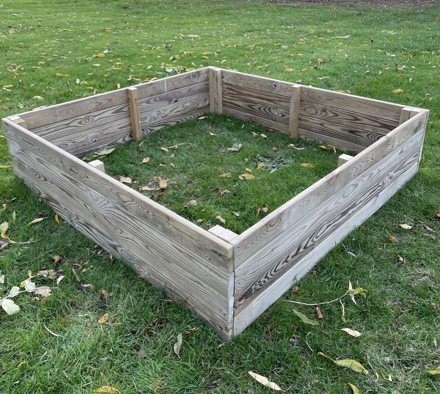 UK Garden Supplies Raised Veg Bed Garden Pressure Treated Timber 1.2m x