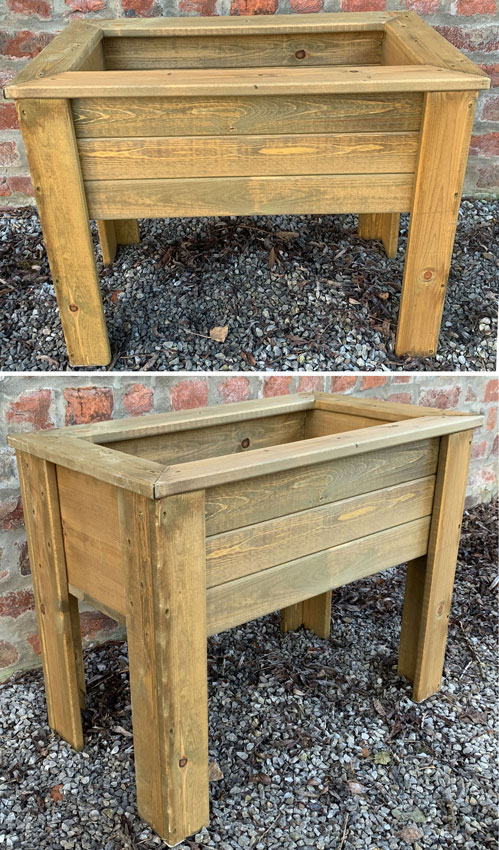 Raised Wooden Garden Planter Herb Trough