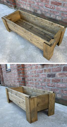 Raised Wooden Trough Planter Box 100 cm