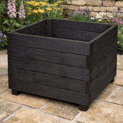Charcoal Black Large Square Planter Box